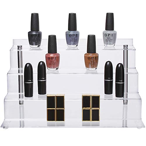 CECOLIC Acryl Display Ständer, 4-Stufen Transparente Riser Regal für Pop Figuren, Cupcakes, Desserts, Nagellack, Gewürze… – Bild 7