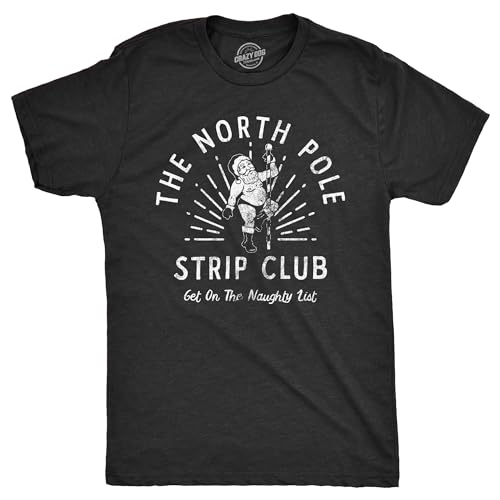 T-shirt North Pole Strip Club homme noir chiné grande taille 3XL