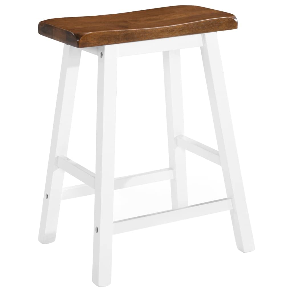 Barhocker Massivholz 2er Set, 2 STK. Barhocker Holz mit 110 kg Belastbarkeit, Schlichtes Design für Wohnung, Bar oder Restaurant, einfache Montage, pflegeleicht mit feuchtem Tuch