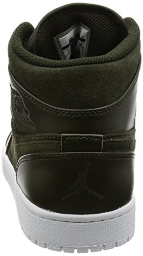 Jordan Men Air Jordan 1 Mid (sequoia / max orange-white) Size 10.5 US - FrenzyStyle