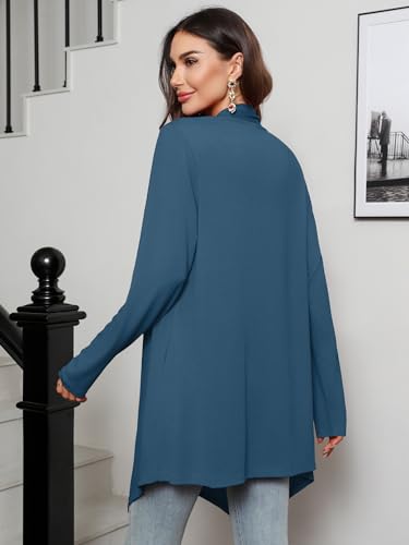 Image of Women's Lightweight Open Front Cardigans Casual Soft Drape Spring Summer Fall Cardigan S-3XL