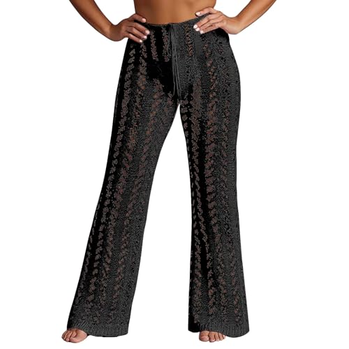 Pantalon large femme fluide en toile légère haut de gamme à poches