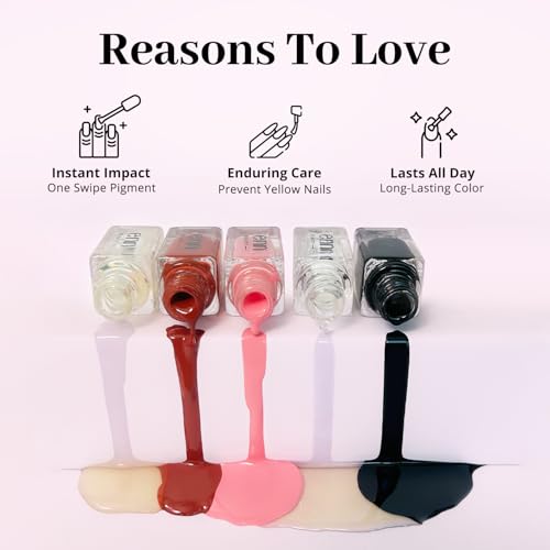 Image of Enn Beauty Nail Paint Kit, Quick drying & Long Lasting Formula With Glossy finish,Paraben Free Nail Polish Set of 5,