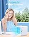 Portable Air Conditioner Cooling Fan: Evaporative Mini Air Cooler with 𝟳 𝗖𝗼𝗹𝗼𝗿𝘀 - USB Personal Air Cooler Desktop Ac Unit for Room Office Home (So White)