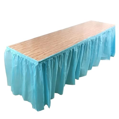 ZYAGH Hellblauer Party-Tischrock, 420x70 cm