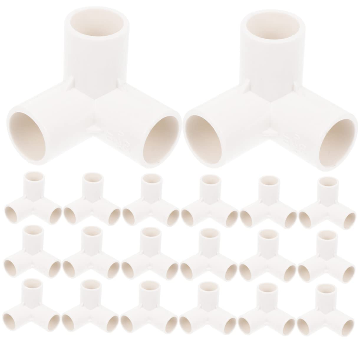 Connettore Tubo a T in Pvc Bianco 20 Pezzi per Strutture