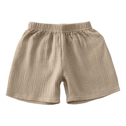 子供服 ショートパンツ キッズ ハーフパンツ 半ズボン 男の子 女の子 夏服 子供服 短パン 下着 ジュニア カジュアル ジャージ 吸水速乾 ボトムス 薄手 通気性 柔軟 スポーツウェア ウェストゴム 通園 通学 部屋着 運動 保育園(ブラウン,110)