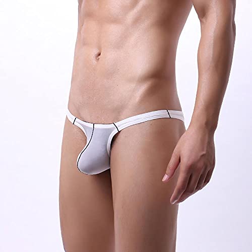 Comlife U Convex Panties Mens Underwear Low Waist Thong Briefs Panties White #TOP1
