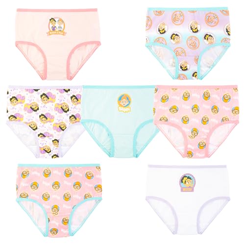 Blippi Girls' Amazon Exclusive 100% Combed Cotton Underwear with Meekah Sizes 2/3t & 4t