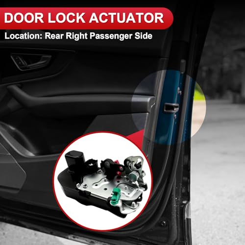 Image of 4 Pins Rear Right Passenger Side Door Latch Lock Actuator Compatible with Jeep Grand Cherokee 1999-2002 Sport Utility 4-Door, Replace for 68268218AA, 55135620AB, 55135620AC, 931681, 931-681