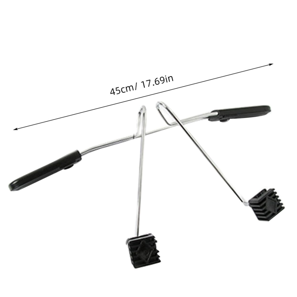 Hemobllo Appendiabiti per Macchina in Acciaio Inox Nero, Car Hanger | Schienale Sedile Auto, Bracci Regolabili, Adatto a Vestiti e Sacchetti della Spesa in Plastica