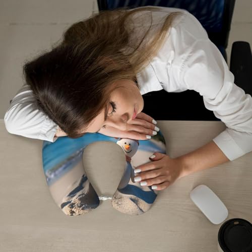 Almohada de viaje espuma memoria tamaño cuello U miniatura 7