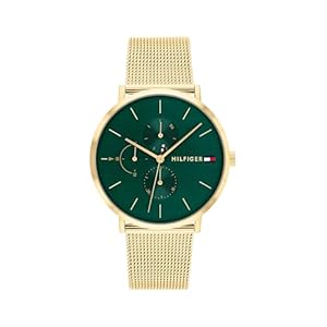 Tommy Hilfiger Damen Multifunktions-Quarz-Uhr – 3 Hilfszifferblätter, Wasserdicht bis 3ATM mit Leder- oder Edelstahlarmband in Glieder- oder Mesh-Design