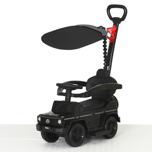 ぱでいんとんオリジナル日よけ幌・ドリンクホルダー付き 押手付乗用玩具 メルセデス・ベンツ G-Class ブラック G350d (スペシャル・エディション)