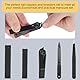 5 Stück Nail Clippers Nagel Set Fingernagel Pflege Set Nagelschere Set Nagelknipser Nagelfeile Nagelpflegeset für Fingernagel Knipser Nagel Clipper Edelstahl Schwarz