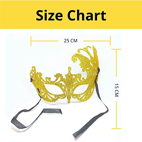 Image of Wanna Party Masquerade Mask /Golden Butterfly Fashion Eye Mask for Women Venetian Lace Eye Masks for Carnival Prom Ball Fancy Dress Party Supplies-Gold