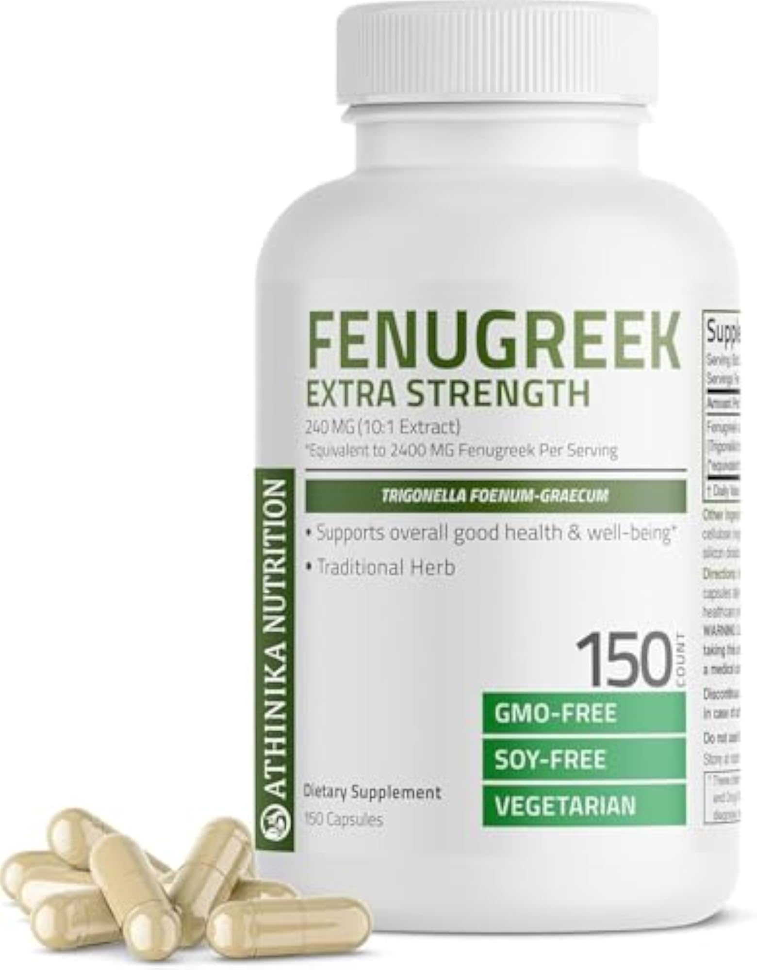 Fenugreek Seed Powder Capsules Extra Strength, 150 Count
