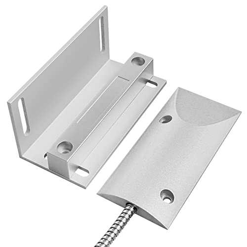 Image of Magnetic Switch Alarm Sensor Overhead Garage Door Contacts with L Bracket