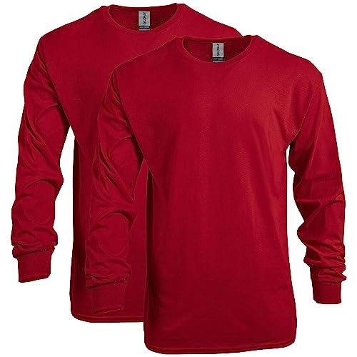 Image of Gildan Adult Heavy Cotton Long Sleeve T-Shirt, Style G5400, 2-Pack
