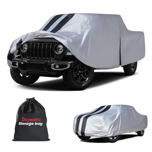 Image of Gladiator Truck Cover Custom Fit 1999-2026 Crew Cab Short Bed(5') with Door Zipper, 10 Layers Outdoor Heavy Pickup Truck Cover Waterproof All Weather, Wind Dust Sun Protector.