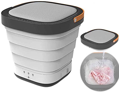 Tragbare Mini-Turbo Waschmaschine mit faltbarem Wanne, kleine automatische tragbare Unterwäsche Folding Waschmaschine für Reisen und Camping