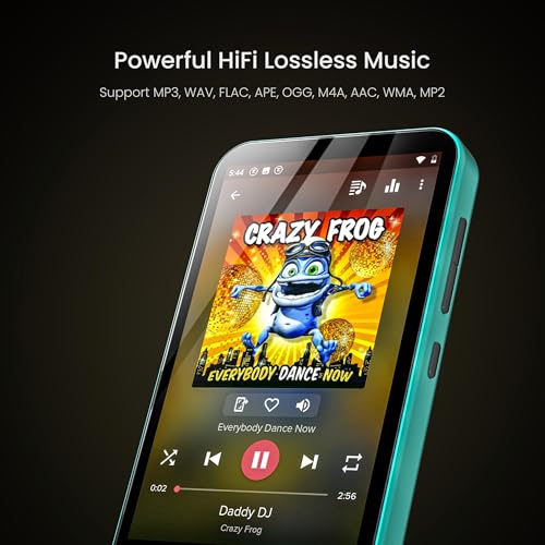 Image of TIMMKOO 80GB Kids MP3 Player with Bluetooth, Pre-Installed Spotify, Spotify Kids, Audible, 4 inch WiFi MP4 Music Player (Blue)