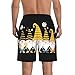 Men & Boys Fit Swim Trunks for Beach Athletic Hiking Quick Dry Drawstring Essentials Half Pants with Pockets Lining, Beachwear Sunflower Bee Cute Cartoon Gnome Black Fashion Swim Trunks