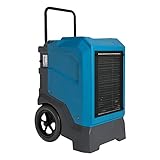 MOUNTO 310Pints LGR Commercial Dehumidifier with Pump and Drain Hose, LGR Portable Dehumidifier with wheels for Home, Basements, Garages, and Job Sites (1, Blue)