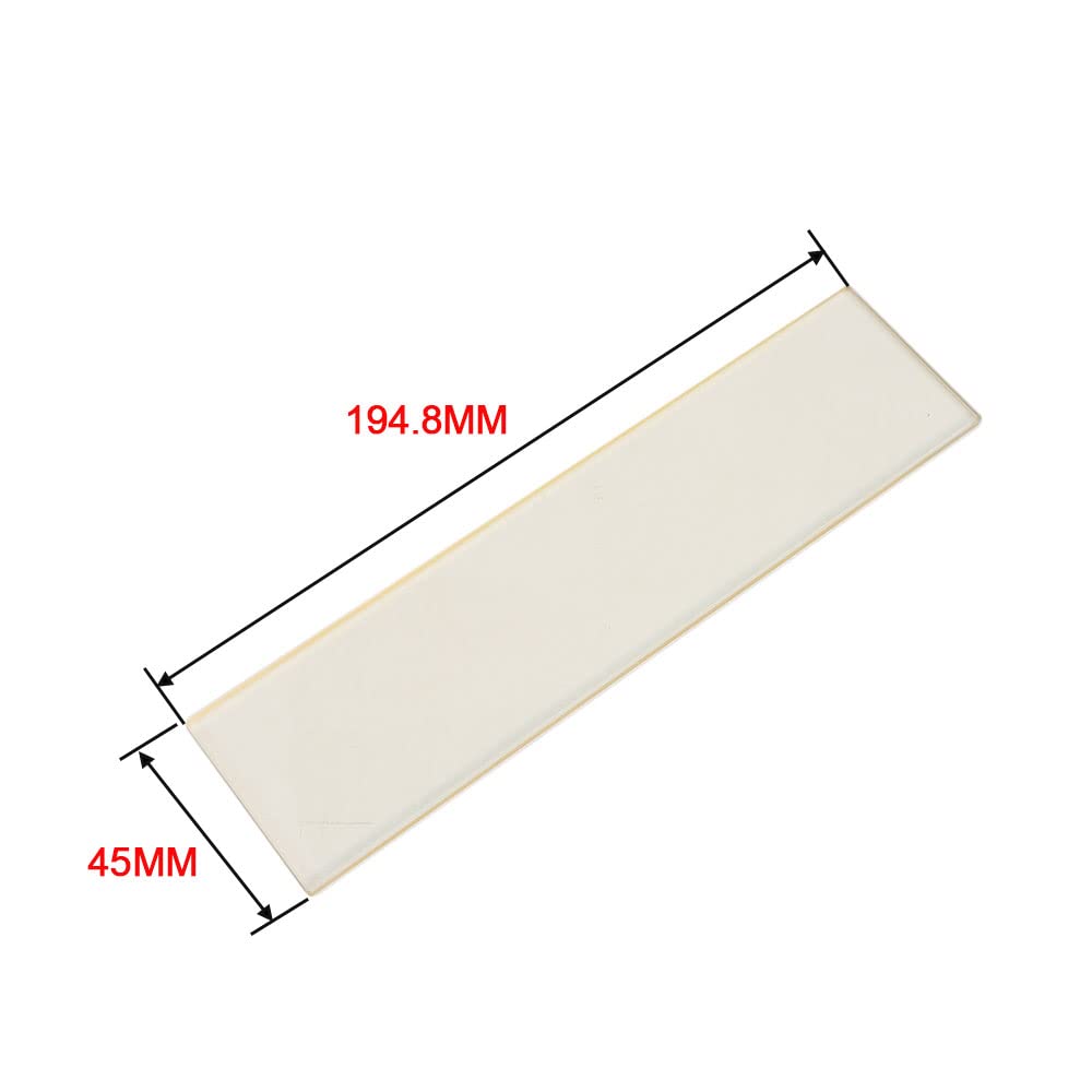 Platina de cristal y lijadoras de 200 x 50 x 5 mm