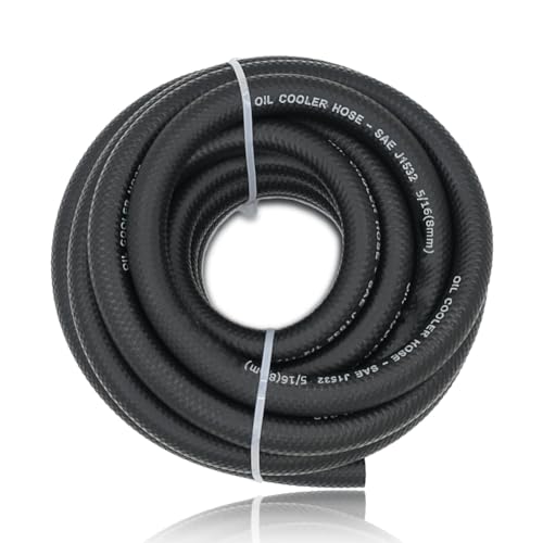 Image of 5 /16 Transmission Oil Cooler Hose - 300 PSI Fuel Line Hose J1532 For Transmission Fluid, Oil, Coolant, Diesel, Hydraulic Fluid, Lubricant, Gas 20FT