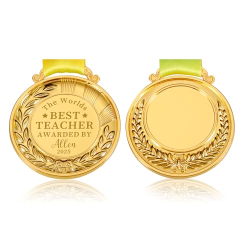 Custom Gifts for Teacher Custom Medals for Awards, Women Appreciation Thank You Gift Valentines Day Christmas Goodbye Farewell Retirement Gifts for Teacher Funny Gifts for Teacher Retirement Party