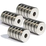 Magnet-Kauf – 20x Neodym Magnet Mini Ringmagnete Mit Loch Bohrung 4mm - Ri