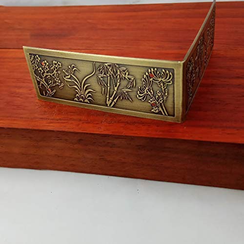 Protectores de esquinas de metal Protectores de esquinas de esquinas de encimera,4 piezas de latón en relieve Protectores de esquinas decorativas Tirantes Muebles clásicos Mesas y sillas Cubierta de b