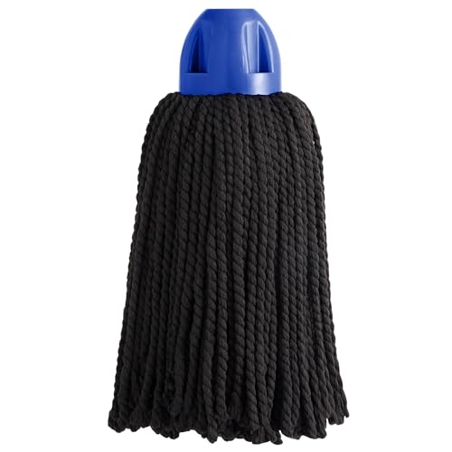 MAYA Fregona MAX Pro. Limpieza Eficiente y Duradera para Superficies Lisas. 100 % Microfibra. Extra Absorbente y Escurrefacil. Rosca Universal. Pack de 1 Fregona (Casquillo Azul)