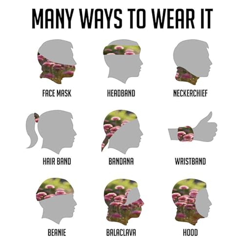Neck Gaiter Face Mask breathable wind-proof face cover flowers in the garden sun cooling dustproof mask balaclava bandana headwear for men women miniatura 5
