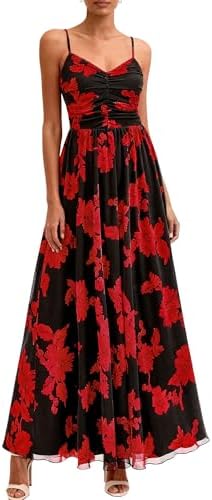 PRETTYGARDEN Women Summer Floral Maxi Dress 2026 Spirng Spaghetti...