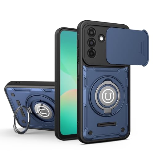Coque Samsung A17 5G antichoc ultra-résistante avec blindage de caméra coulissant bleu