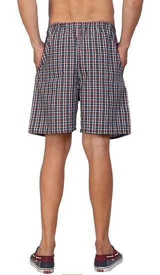 Image of Men's Boxers Ultra-Light Soft Cotton Checkered Boxer Shorts (Pack of 5) - Made in India