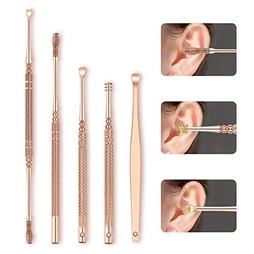 Ear Cleaner, Earwax Removal Kit, Earwax Removal Tools Safely and Gently Cleaning Ear Canal at Home, Exfolimates, Earwax Cleaners, Ear Cleansing Tool 7 Set with Storage Box