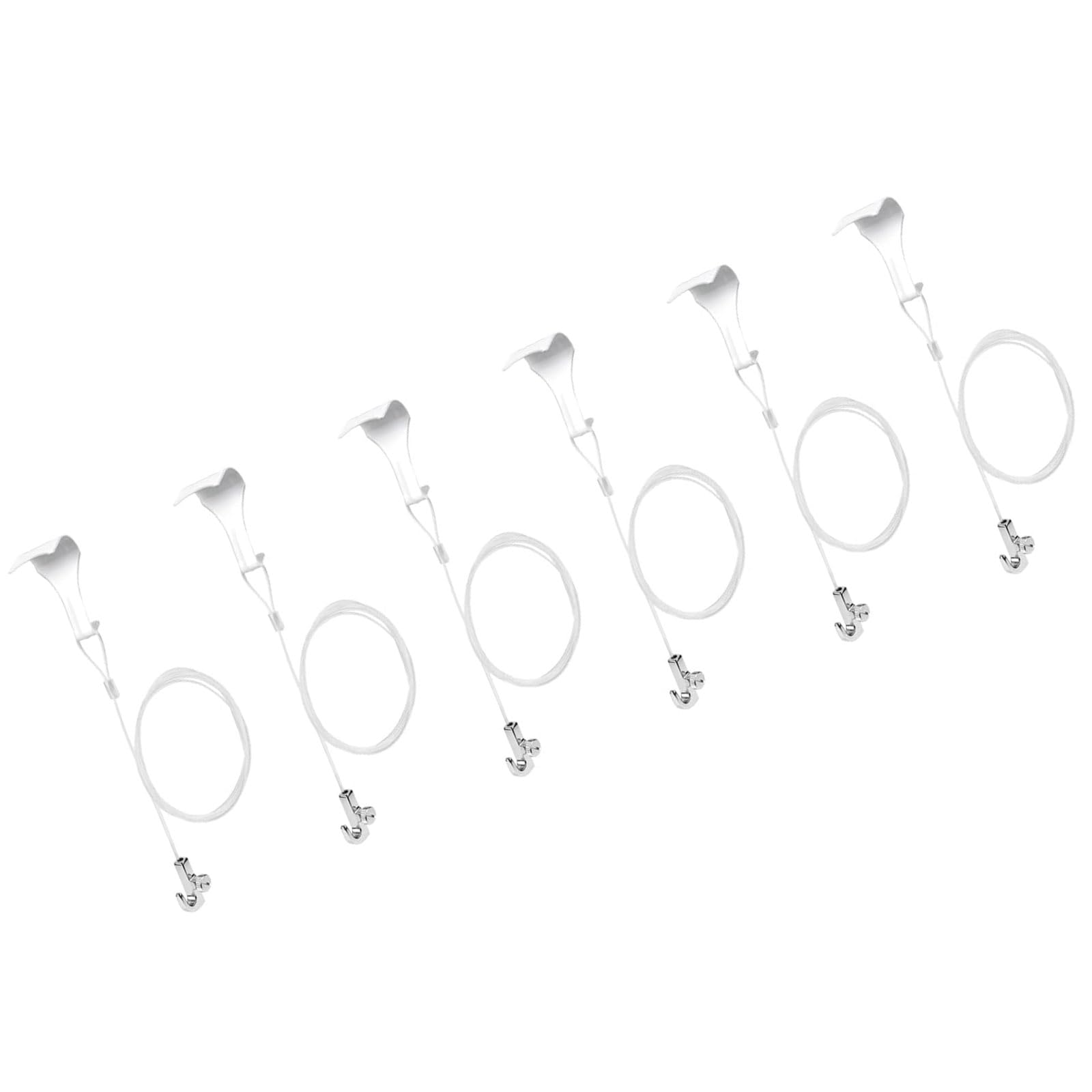 6Pcs Adjustable Picture Hanging Wire Set Steel Wire Frame Hangers for Gallery Artwork Mounting Frame Display Systems