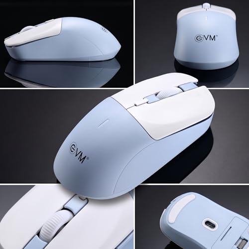 Image of EVM 2.4GHz Wireless Mouse with USB Receiver | 1200 DPI Optical Sensor | 4 Keys Ergonomic Mouse | Smooth Tracking | Wireless Mouse for Laptop, Desktop & Mac | EWLM-630-Blue