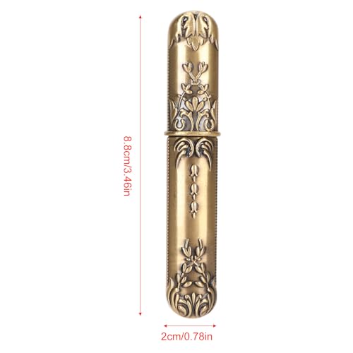 Image of Vintage Needle Case Needle Storage Sewing Needles Holder Stylish Embroidery Needle Storage Case for Hand Sewing Needle(Bronze)