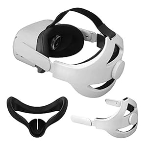 Vakdon VR Siliconen Cover + Q2 Verstelbare Verbeterde Ondersteuning Hoofdband voor Oculus Quest 2 Elite Strap Vervanging…