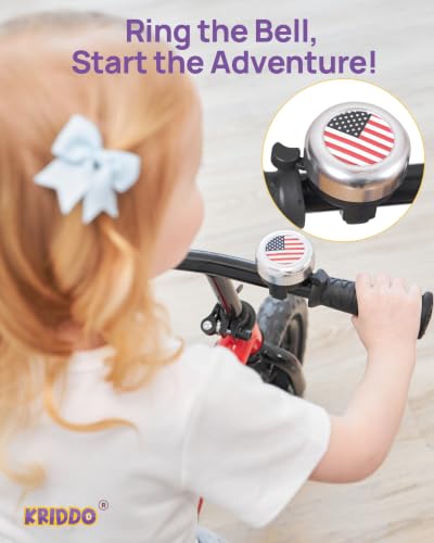 Image of KRIDDO Toddler Balance Bike 2 Year Old, Age 24 Months to 5 Years Old, Early Learning Interactive Push Bicycle with Steady Balancing, Gift Bike for 2-5 Boys Girls, Red