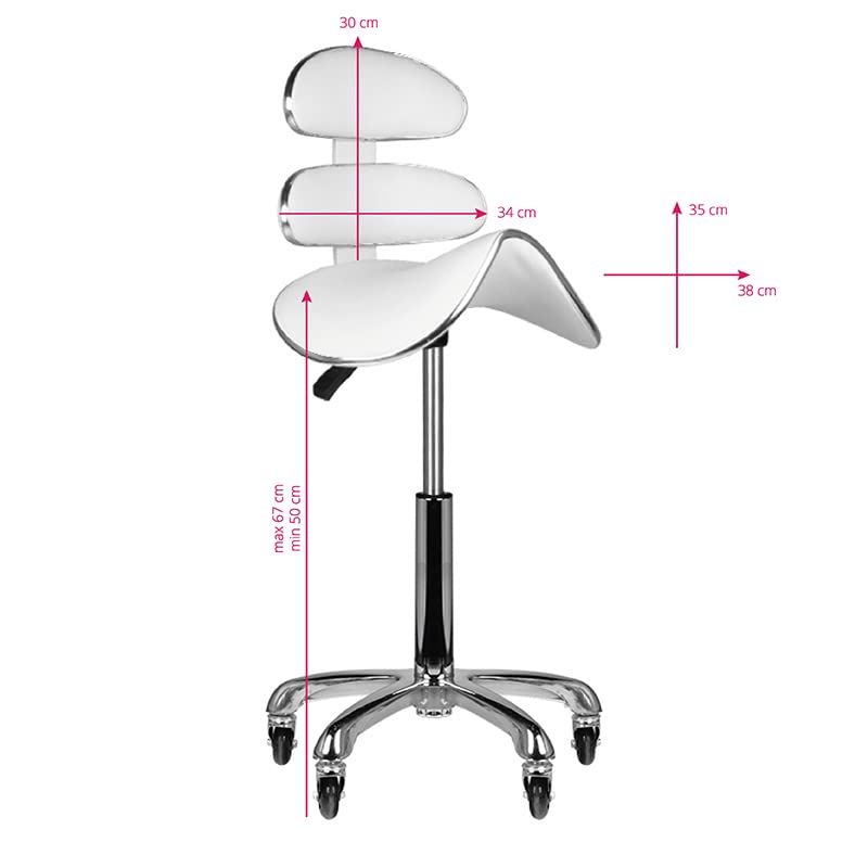 ACTIVESHOP Roll Speed AM-880 Tabouret à roulettes Blanc