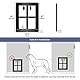 Enjoying Haustierklappe Fliegengitter, Eingang 30 x 40 cm Hundeklappe tür Fliegengitter, Magnetische Große Katzentür für Fenstertür Schiebetüren, Verriegelbar, Schwarz