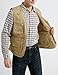 Vanchenl Herren Utility Weste Safari Reise Cargo Outdoor Arbeit Leichtes Foto Schießen Weste mit Taschen Khaki XL