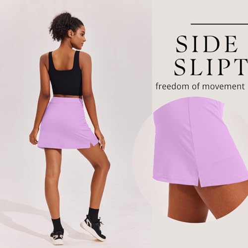 Image of Ekouaer 16 inch Golf Skorts for Woman with Inner Pockets Silicone Grippers Tennis Skirt Quick Dry Athletic Pickleball Skort
