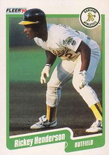 1990 Fleer 10 Rickey Henderson Oakland Athletics Baseball NM-MT