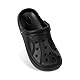HEYO Clogs Herren Damen Leichte Gartenschuhe Pantoletten Unisex Gartenclogs Sandalen (Schwarz, EU Schuhgrößensystem, Erwachsene, Numerisch, M, 39)